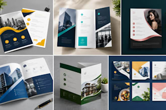design modern business flyer, brochure and marketing materials