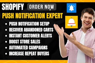 setup shopify push notification pushbot pushalert pushengage pushdaddy