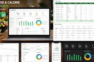 build a custom food and calorie tracker spreadsheet in excel or google sheets