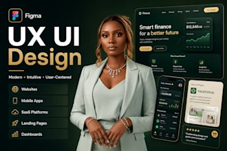 do figma website ui ux design, dashboard ui ux, and mobile app ui ux design