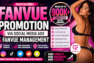 do fanvue promotion via social media ads fanvue management