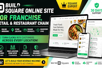 build square online site for franchise, retail and restaurant chain