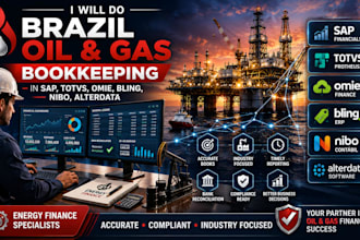 do brazil oil and gas bookkeeping in sap, totvs, omie, bling, nibo, alterdata