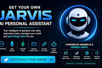 build jarvis ai assistant hermes ai agent for task automation chat claude n8n