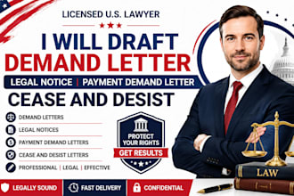 draft demand letter legal notice payment demand letter cease and desist