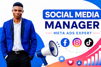 be your facebook instagram manager, meta ads and social media expert