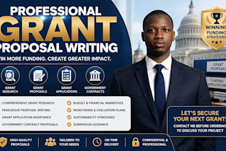 do grant proposal writing, grant research, grant application government contract