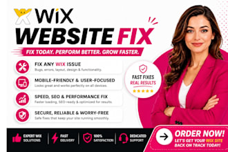 fix bugs wix website,wix website redesign,wix studio issue,responsive fix layout
