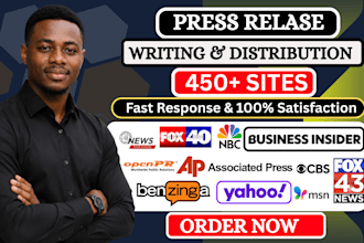 do SEO press release,press writing and press distribution for startups