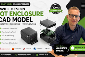 design iot product enclosure cad model for prototype and manufacturing