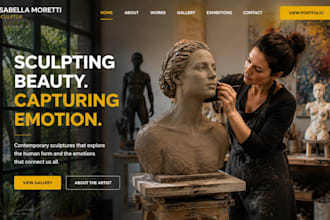 design squarespace sculptor website artwork gallery fine art portfolio website