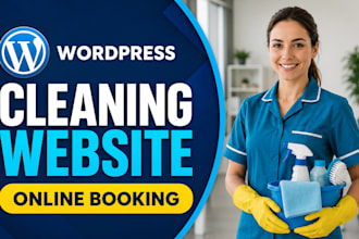 design wordpress cleaning website for house cleaning and office cleaning