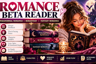beta read your paranormal romance, romantasy and fantasy romance beta reader