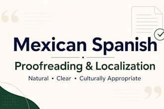 proofread and localize your mexican spanish content