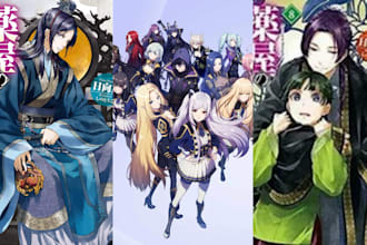 design anime light novel, webnovel and manga cover typography