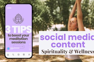design spirituality and wellness carousels for social media