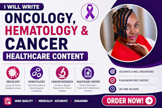 write oncology, hematology and cancer healthcare content