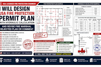design USA fire protection permit plan revise fire marshal rejected plan comment