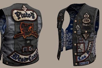 make fivem kuttes custom fivem clothing kuttes mc mc vest biker clothing kuttes