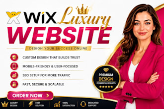 design luxury wix website, interactive wix website redesign for premium brands