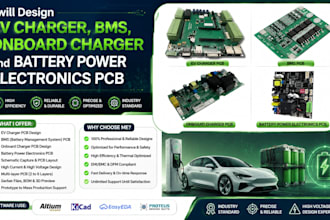 design ev charger, bms, onboard charger and battery power electronics pcb