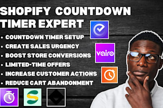 setup shopify countdown timer VR urgency gsc hoppy algoshop samita profy quicky