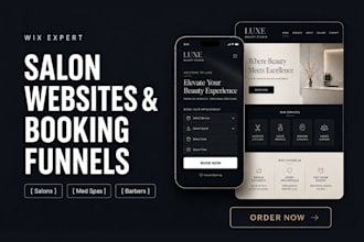 design a high converting wix salon or spa website with booking