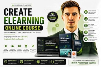 create elearning online course video training explainer video  ppt slide