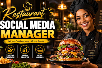 be your restaurant social media manager for restaurant marketing growth