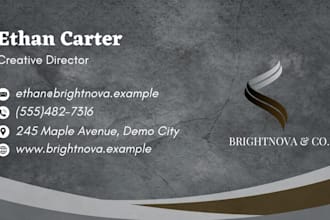 design professional business, thank you and gift card