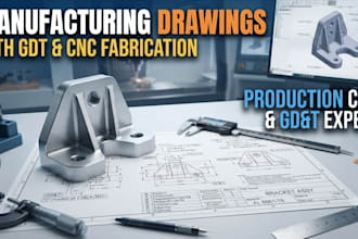 create manufacturing drawings with gdt for cnc fabrication and production cad
