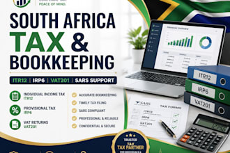do south africa bookkeeping individual income tax provisional tax vat itr12 irp6