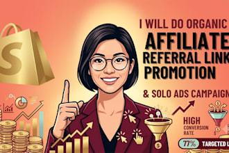 do organic affiliate referral link promotion and targeted solo ads campaign