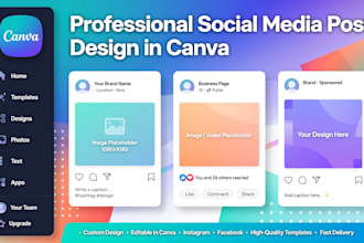 design instagram and facebook posts in canva