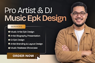 design music artist epk and clickable electronic press kit for booking outreach