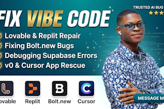 fix vibe code debug lovable replit bolt and base44 expert app
