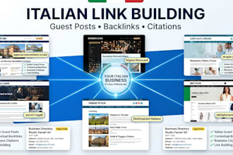 build italian website, italian backlinks guest post link building citations