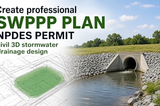 create swppp plan npdes permit civil 3d stormwater drainage design esc plans