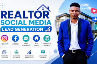 be your realtor social media manager, instagram facebook lead generation