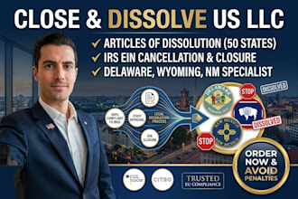 dissolve wyoming llc, file delaware llc dissolution, and close ein number