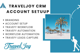 set up traveljoy CRM automation booking page and workflows