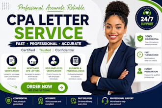 provide active US CPA letter  CPA verification  income verification