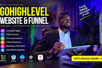 design wordpress, ghl website, gohighlevel landing page, ghl automation