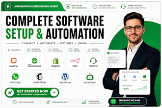 livechat quickbooks shopify n8n helpdesk whatsapp mailchimp wordpress ai chatbot