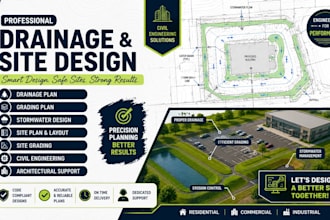 drainage plan, grading plan, stormwater, site plan, civil engineering