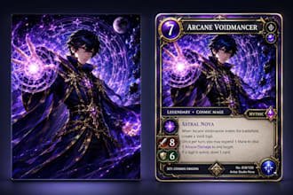 design custom tcg card template, ccg layout, master card template, board game