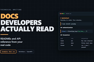 write clear technical documentation for your code or API