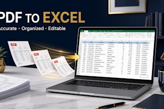 convert PDF or scanned documents to excel