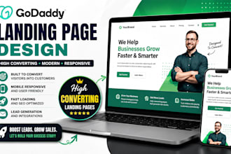 design godaddy landing page, godaddy website, godaddy website builder, godaddy