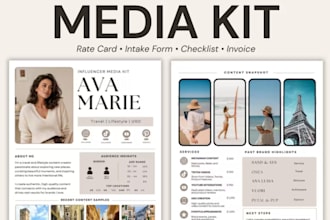 create a clean ugc media kit with custom pricing options for your work